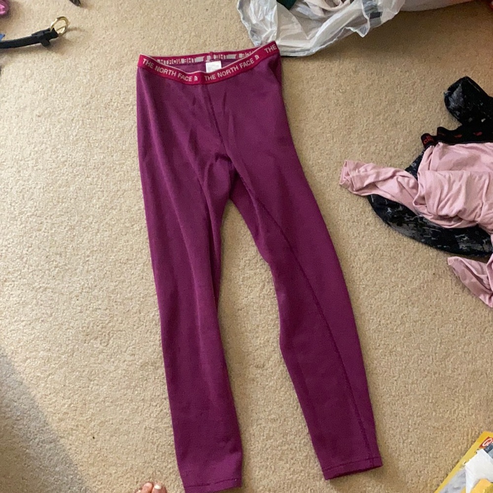 girls north face leggings and/or long johns